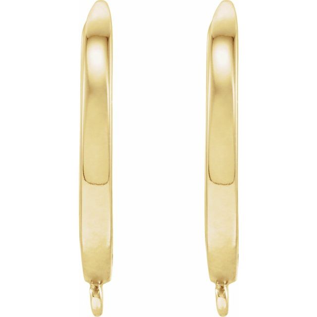 10K Click-In Lever Back Earring Top