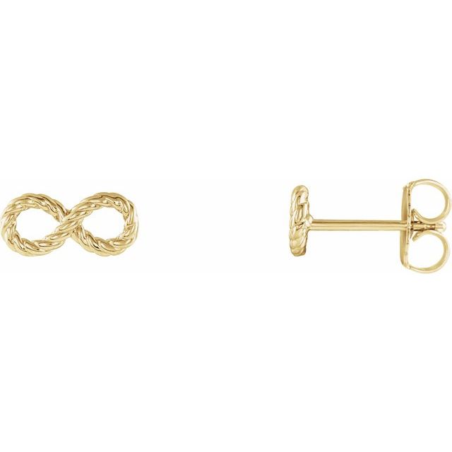 14K Infinity-Inspired Rope Earrings