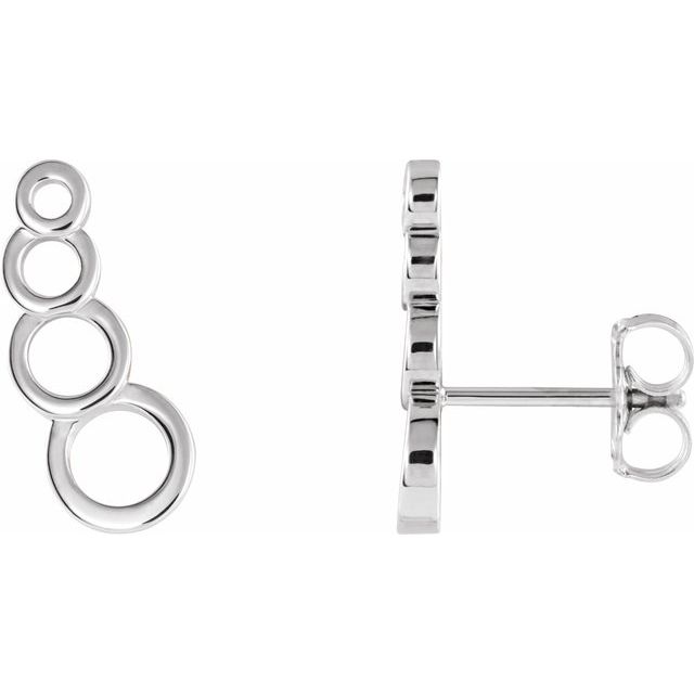 14K Geometric Ear Climbers