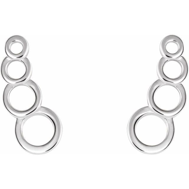 14K Geometric Ear Climbers