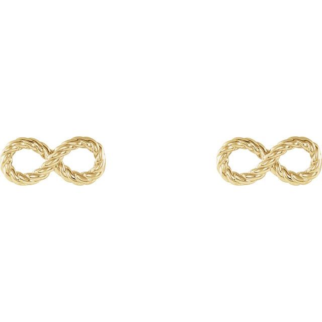 14K Infinity-Inspired Rope Earrings