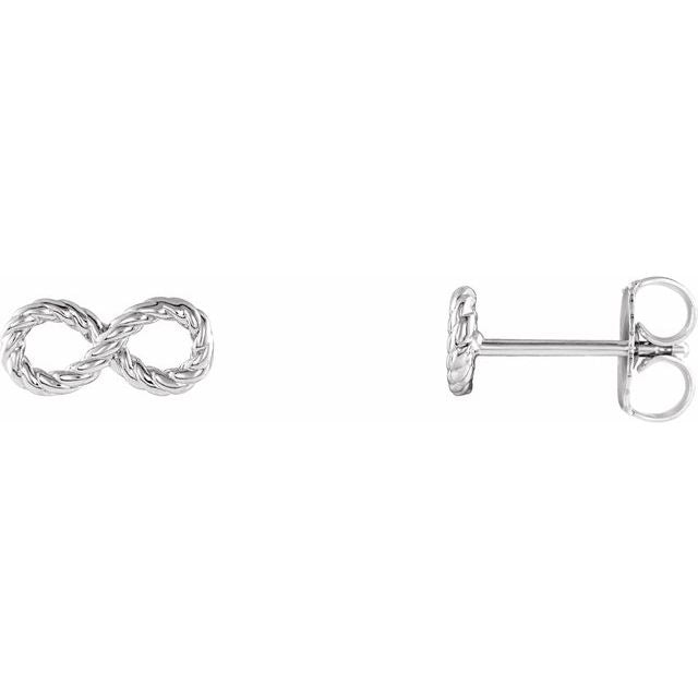 14K Infinity-Inspired Rope Earrings