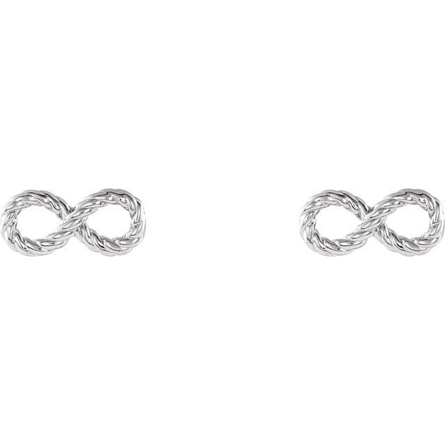 14K Infinity-Inspired Rope Earrings