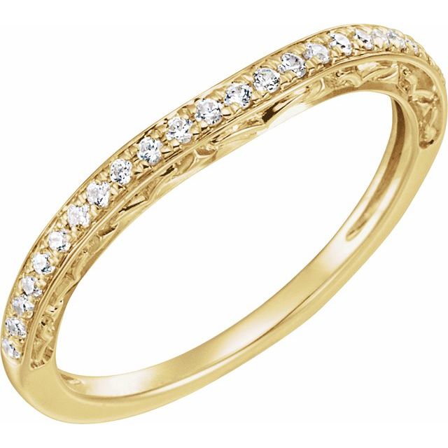 14K Yellow 1/6 CTW Natural Diamond Band