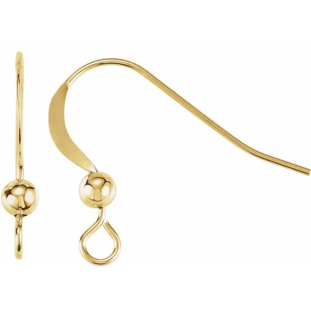 14K Gold-Filled French Wire Earring Top with Bead