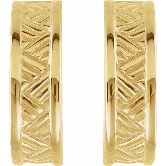 10K J-Hoop Earrings