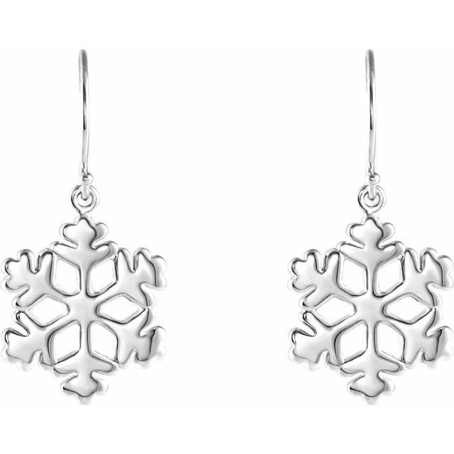 Sterling Silver Snowflake Earrings
