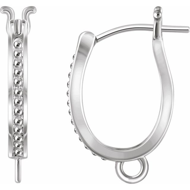 14K Beaded Lever Back Earring Top