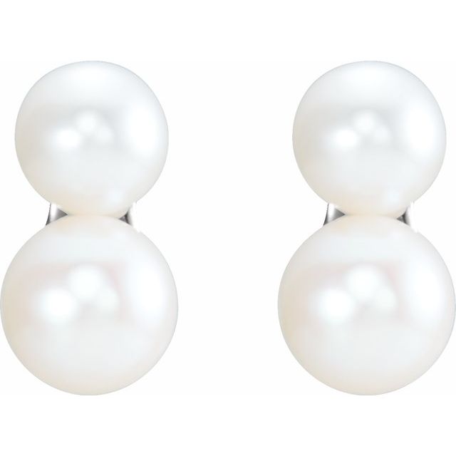 14K Cultured Freshwater Pearl Ear Climbers