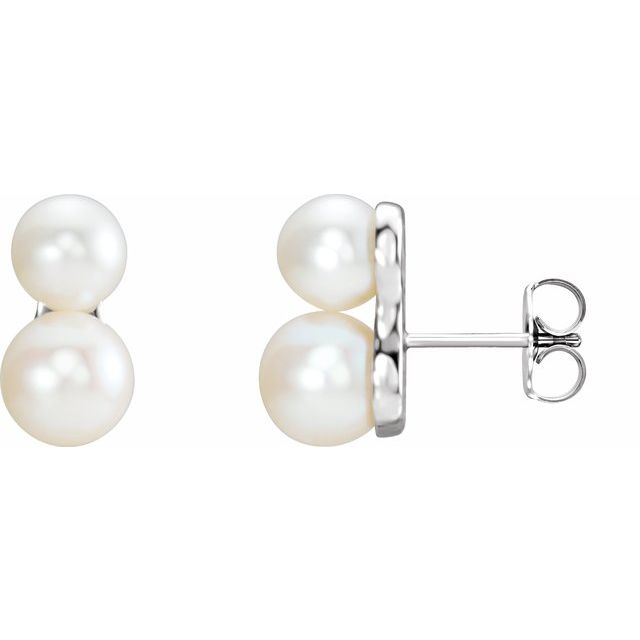 14K Cultured Freshwater Pearl Ear Climbers