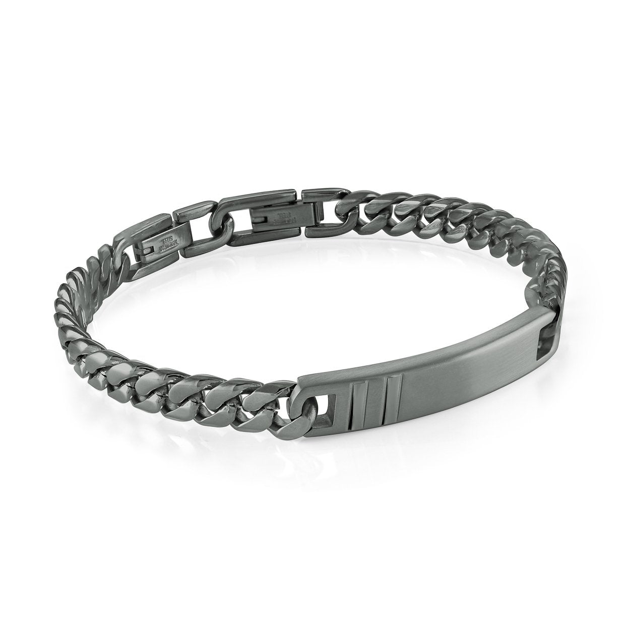 Curb & ID Plate Bracelet 7.7mm