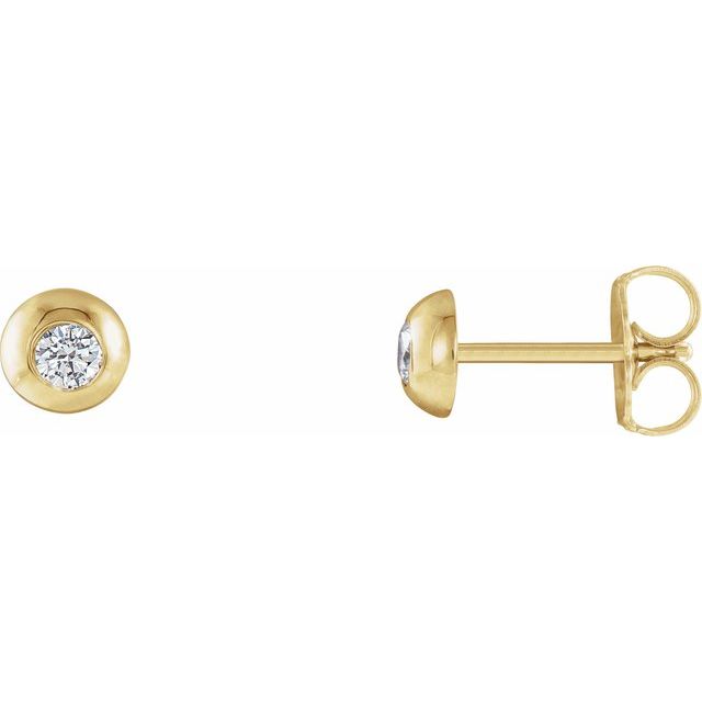 14K 1/3 CTW Natural Diamond Domed Stud Earring