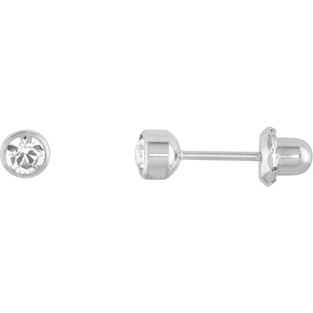 Titanium Imitation Crystal Inverness® Piercing Earrings