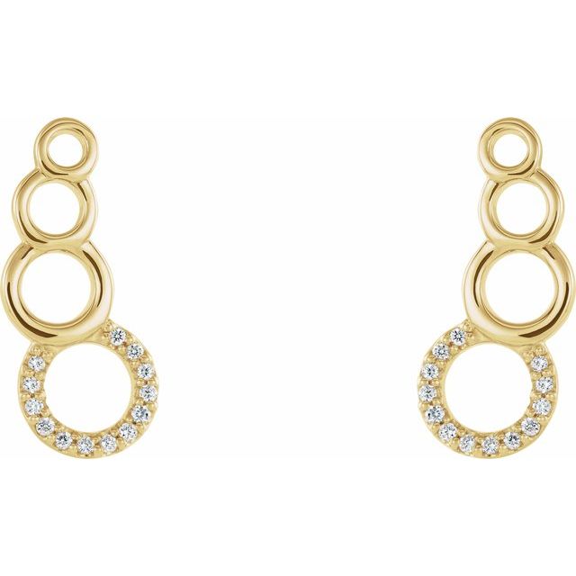 14K .06 CTW Natural Diamond Geometric Ear Climbers