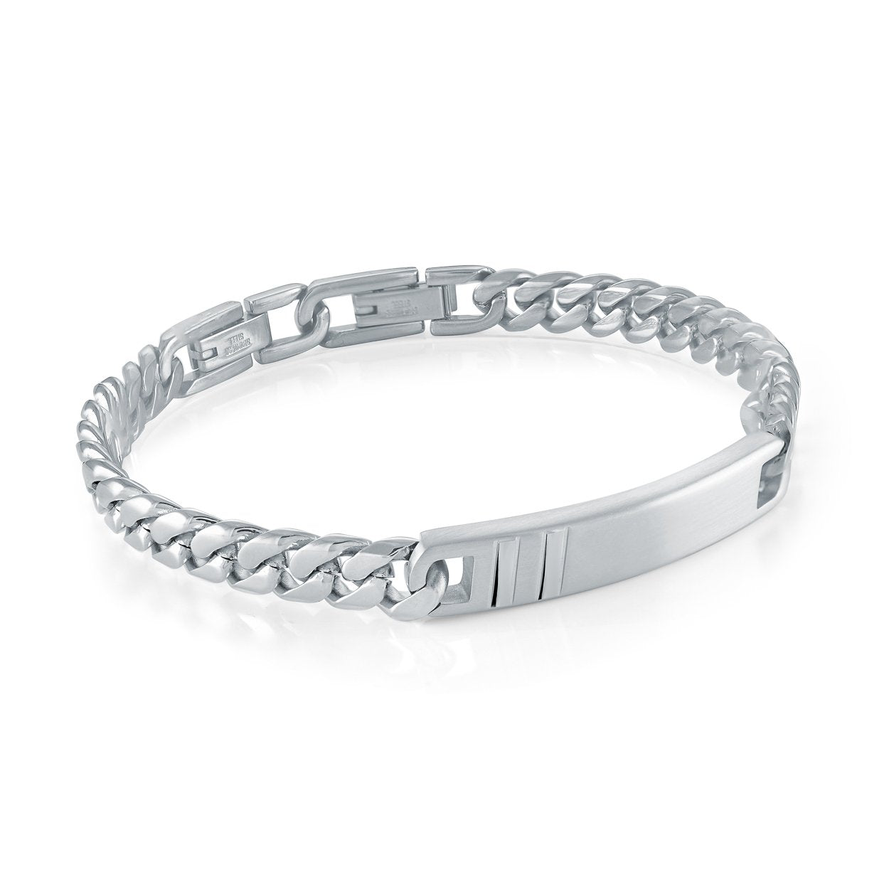 Curb & ID Plate Bracelet 7.7mm