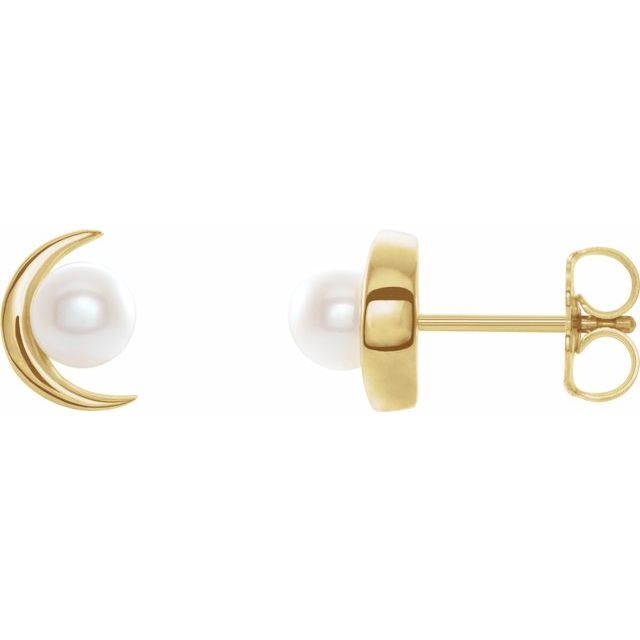 14K Cultured Freshwater Pearl Earrings