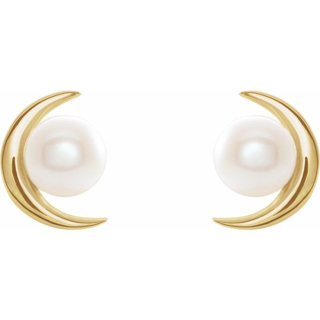 14K Cultured Freshwater Pearl Earrings