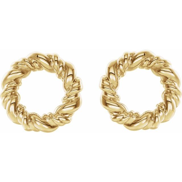14K Circle Rope Earrings
