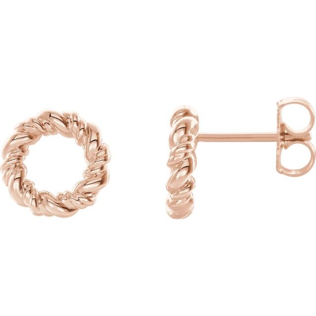 14K Circle Rope Earrings