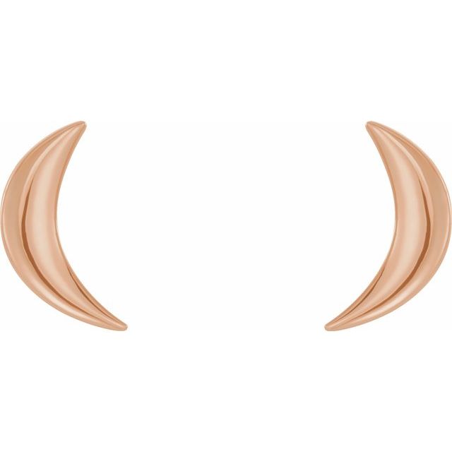 14K Crescent Moon Earrings