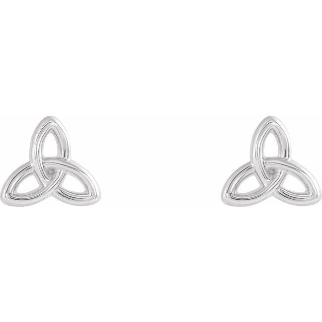 14K Celtic-Inspired Trinity Earrings