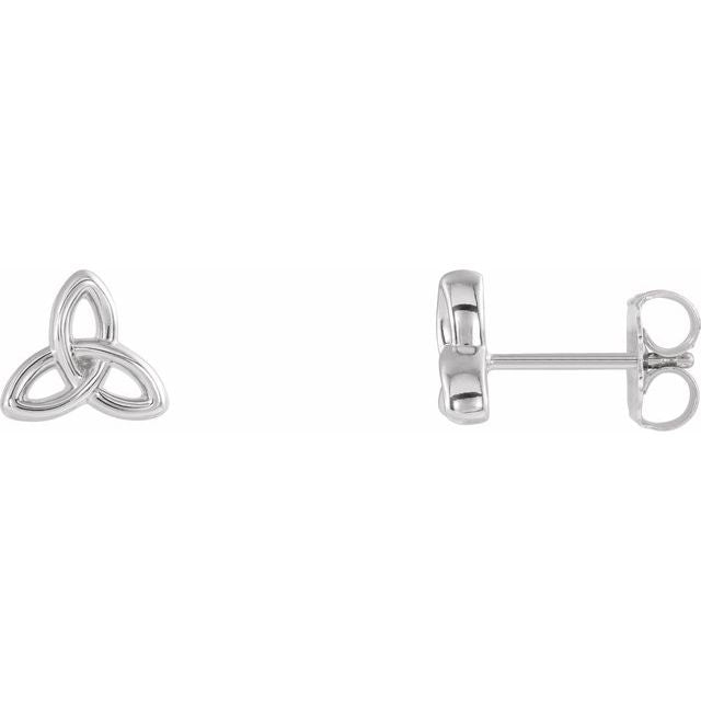14K Celtic-Inspired Trinity Earrings