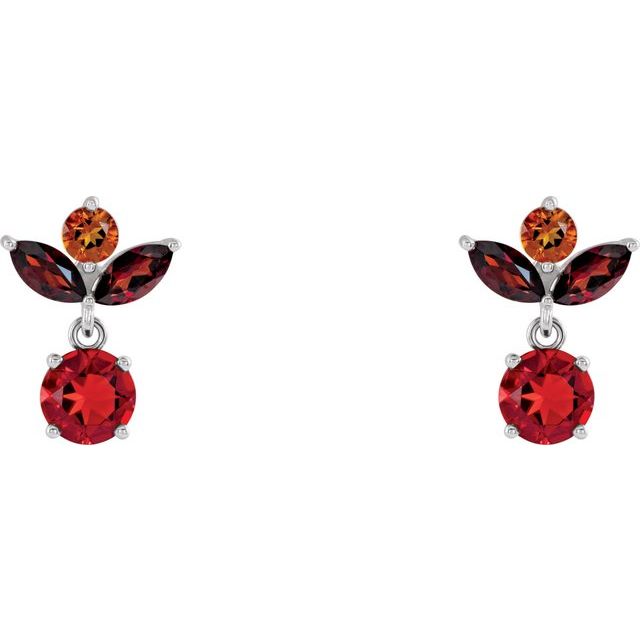 14K Multi-Gemstone Earrings