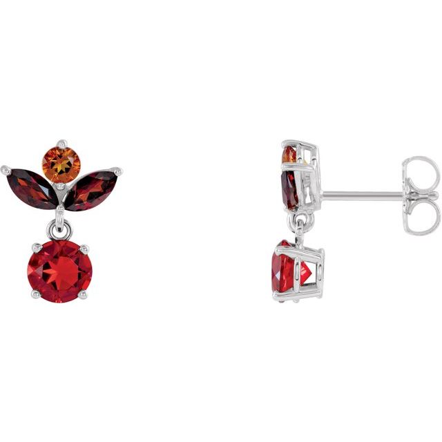 14K Multi-Gemstone Earrings