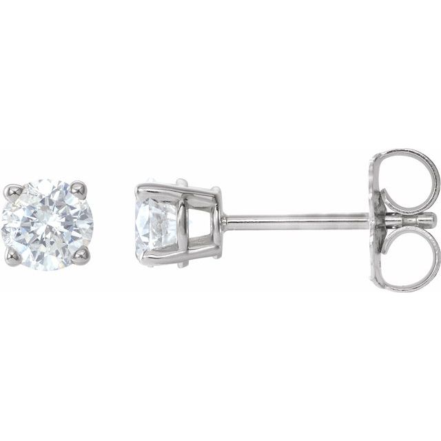 14K 3/4 CTW Natural Diamond Stud Earrings