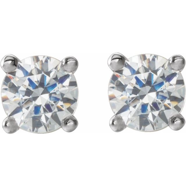 14K 1/4 CTW Lab-Grown Diamond 4-Prong Stud Earrings