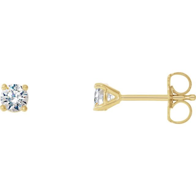 14K 1/4 CTW Lab-Grown Diamond 4-Prong Stud Earrings