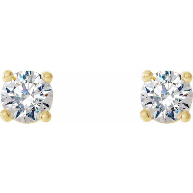14K 1/4 CTW Lab-Grown Diamond 4-Prong Stud Earrings
