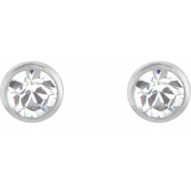 Titanium Imitation Crystal Inverness® Piercing Earrings