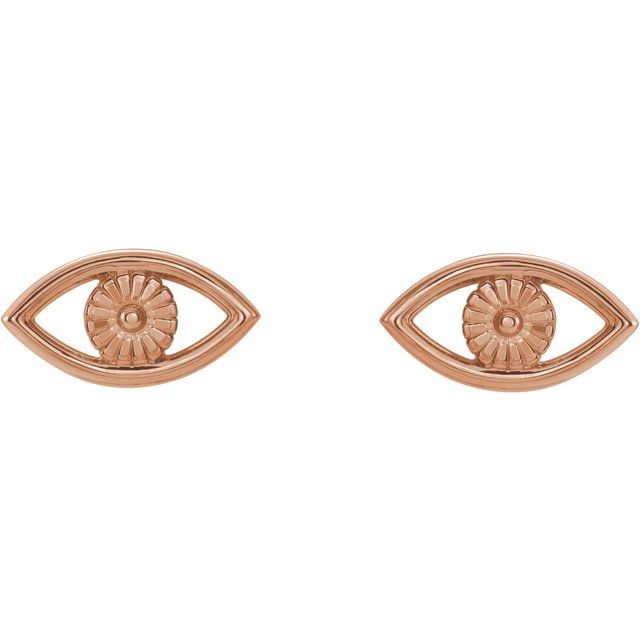 14K Evil Eye Earrings