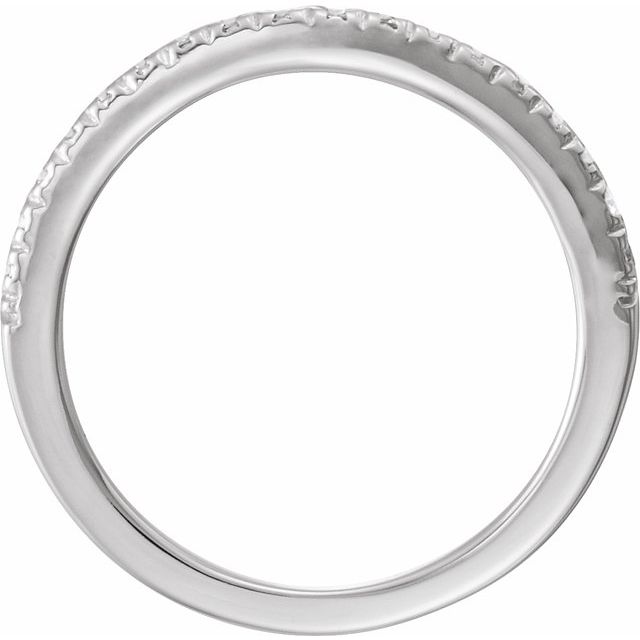 Platinum 1/4 CTW Natural Diamond French-Set Band