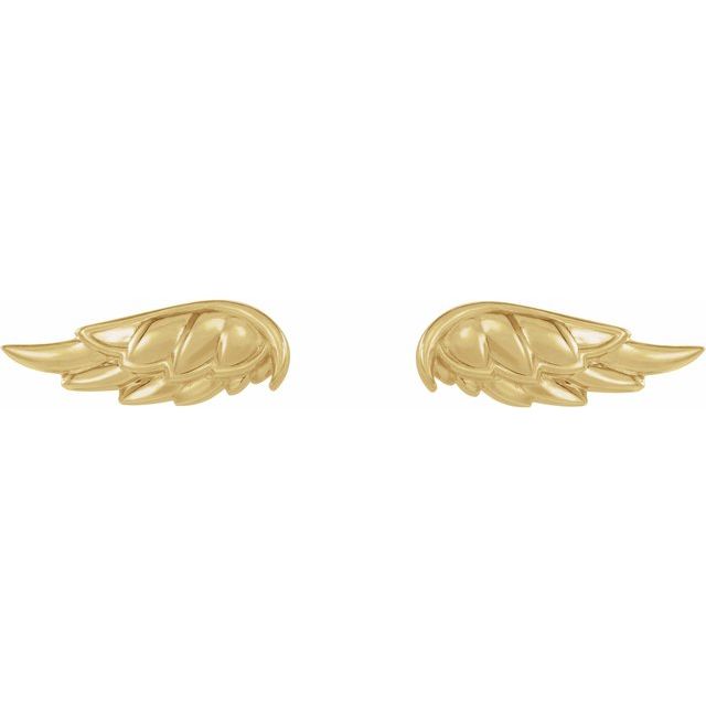 14K Angel Wing Earrings