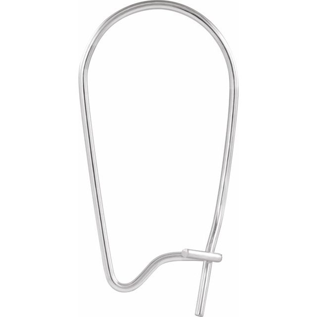 Sterling Silver Kidney Ear Wire Earring Top