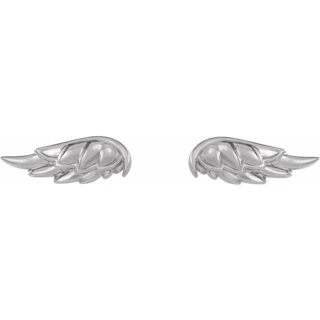Sterling Silver Angel Wing Earrings