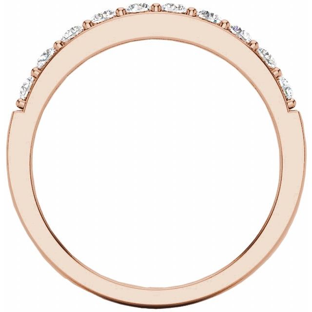 14K Rose 1/2 CTW Natural Diamond Band