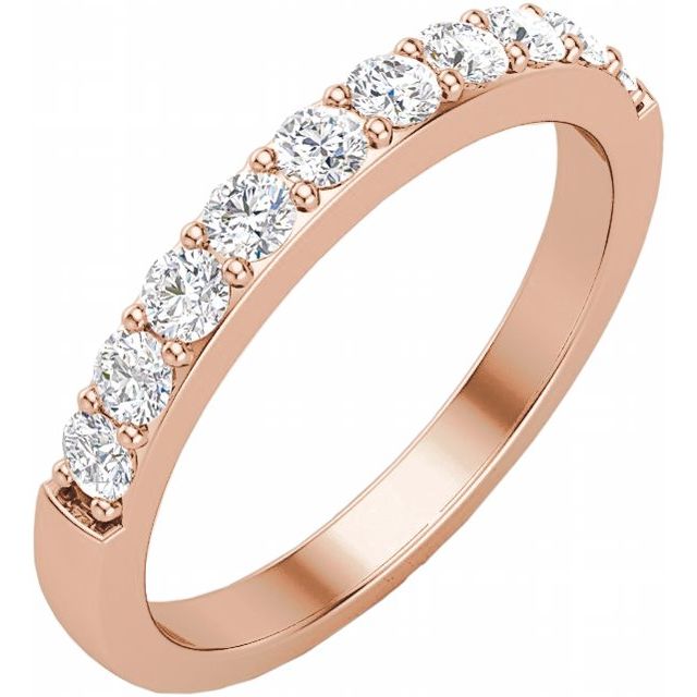 14K Rose 1/2 CTW Natural Diamond Band