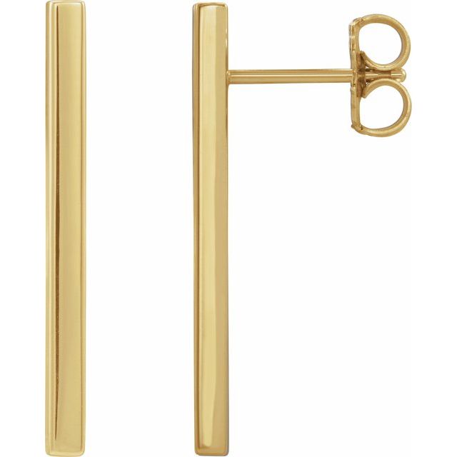 14K Bar Earrings