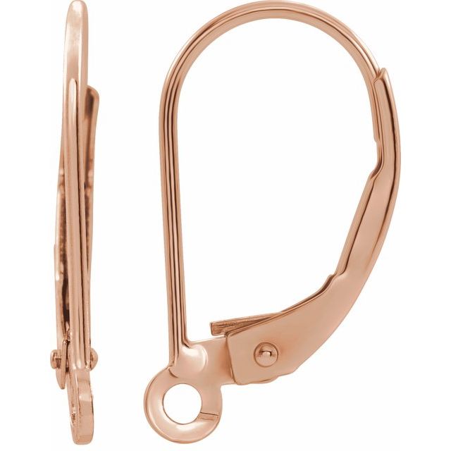 14K Lever Back Earring Top
