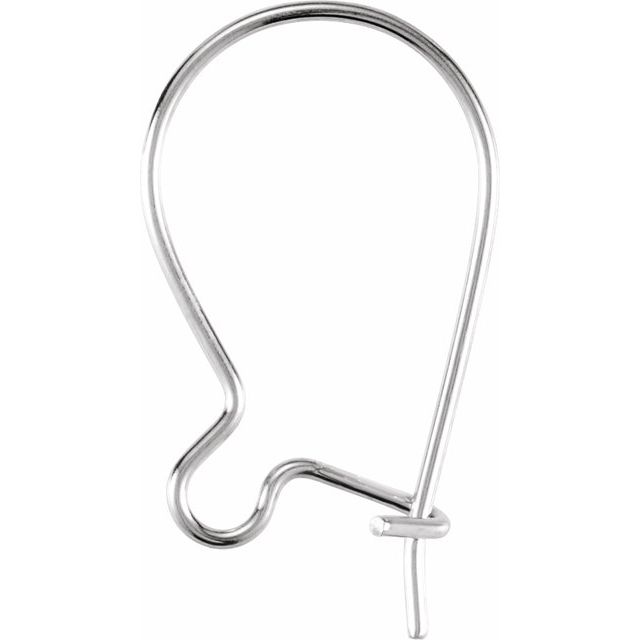 10K Kidney Ear Wire Earring Top