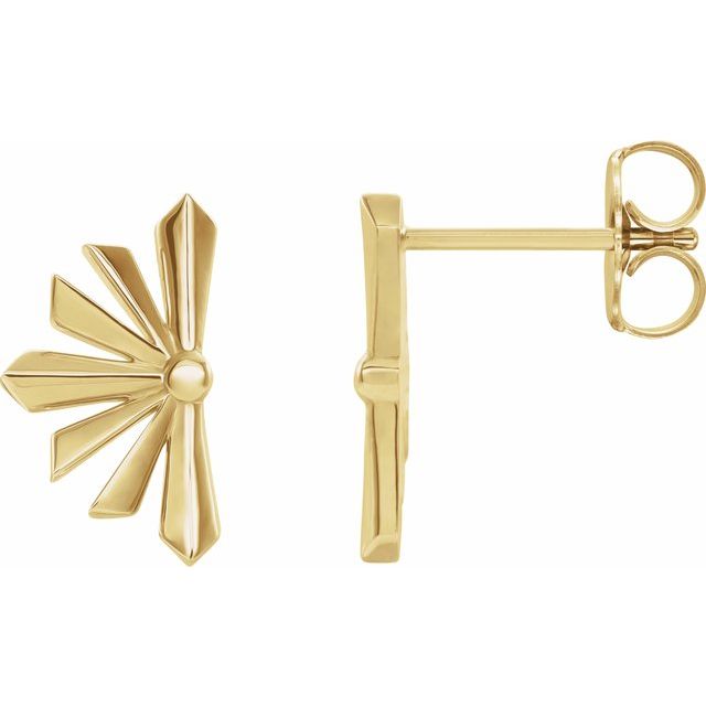 14K Pair Star Earring