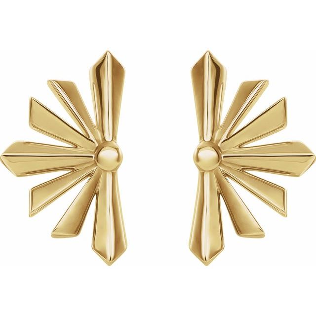 14K Pair Star Earring