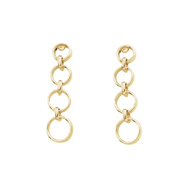 14K Graduated Circle Earrings