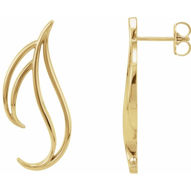 14K Freeform Earrings