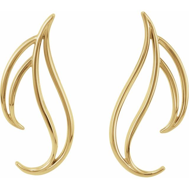 14K Freeform Earrings