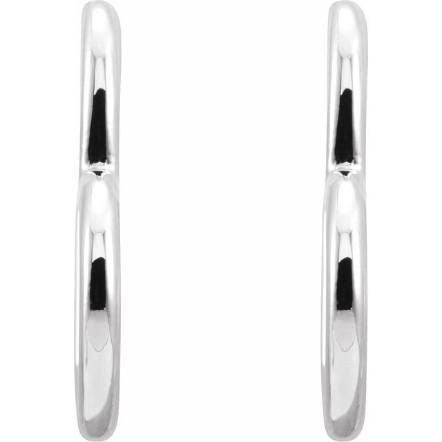 14K Heart Hoop Earrings