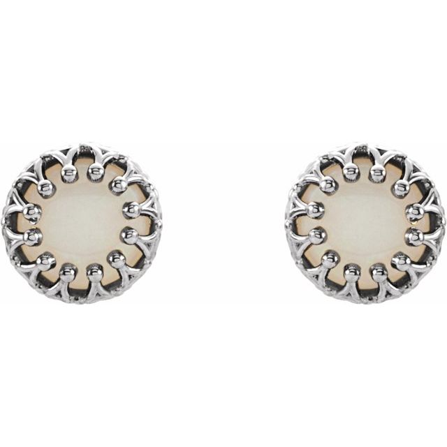 14K Natural Opal Earrings
